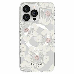 kate spade new york Apple iPhone 13 Pro Hollyhock Floral & Stones Hardshell Case